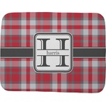 Red & Gray Plaid Memory Foam Bath Mat - 48"x36" (Personalized)