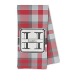 Red & Gray Plaid Kitchen Towel - Microfiber (Personalized)