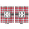 Red & Gray Plaid Minky Blanket - 50"x60" - Double Sided - Front & Back