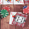 Red & Gray Plaid On Table with Poker Chips