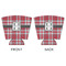 Red & Gray Plaid Party Cup Sleeves - with bottom - APPROVAL