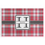 Red & Gray Plaid Disposable Paper Placemats (Personalized)