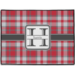 Red & Gray Plaid Door Mat (Personalized)