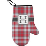 Red & Gray Plaid Oven Mitt (Personalized)