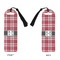 Red & Gray Plaid Plastic Bookmarks - Approval