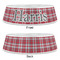 Red & Gray Plaid Plastic Pet Bowls - Large - APPROVAL