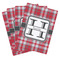 Red & Gray Plaid Playing Cards - Hand Back View