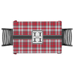 Red & Gray Plaid Tablecloth - 58"x58" (Personalized)