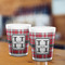 Red & Gray Plaid Shot Glass - White - LIFESTYLE