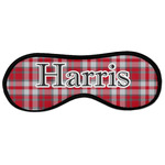 Red & Gray Plaid Sleeping Eye Masks - Large (Personalized)