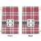 Red & Gray Plaid Small Laundry Bag - Front & Back View