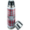 Red & Gray Plaid Thermos - Lid Off