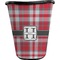 Red & Gray Plaid Waste Basket (Black)