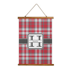 Red & Gray Plaid Wall Hanging Tapestry (Personalized)