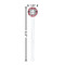 Red & Gray Plaid White Plastic 7" Stir Stick - Round - Dimensions