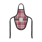 Red & Gray Plaid Bottle Apron (Personalized)