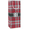 Red & Gray Plaid Wine Gift Bag - Gloss - Main