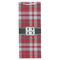 Red & Gray Plaid Wine Gift Bag - Matte - Front