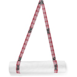 Red & Gray Plaid Yoga Mat Strap (Personalized)