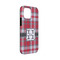 Red & Gray Plaid iPhone 13 Mini Tough Case - Angle
