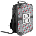 Red & Gray Polka Dots Kids Hard Shell Backpack (Personalized)