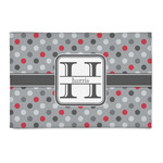 Red & Gray Polka Dots 2' x 3' Patio Rug (Personalized)