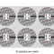 Red & Gray Polka Dots 3" Multipurpose Round Labels - Sheet