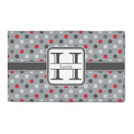 Red & Gray Polka Dots 3' x 5' Indoor Area Rug (Personalized)