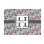 Red & Gray Polka Dots 4' x 6' Patio Rug (Personalized)