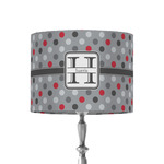 Red & Gray Polka Dots 8" Drum Lamp Shade - Fabric (Personalized)