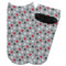 Red & Gray Polka Dots Adult Ankle Socks - Single Pair - Front and Back