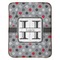 Red & Gray Polka Dots Baby Sherpa Blanket - Flat