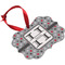 Red & Gray Polka Dots Christmas Ornament