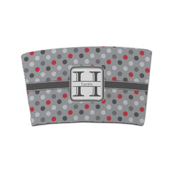 Red & Gray Polka Dots Coffee Cup Sleeve (Personalized)