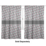 Red & Gray Polka Dots Curtain Panel - Custom Size