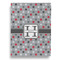 Red & Gray Polka Dots Garden Flags - Large - Double Sided - BACK