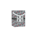 Red & Gray Polka Dots Jewelry Gift Bags - Matte (Personalized)