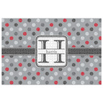 Red & Gray Polka Dots Jigsaw Puzzle - 1000-piece (Personalized)