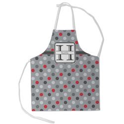 Red & Gray Polka Dots Kid's Apron - Small (Personalized)