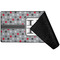 Red & Gray Polka Dots Large Gaming Mats - FRONT W/ FOLD