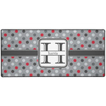 Red & Gray Polka Dots 3XL Gaming Mouse Pad - 35" x 16" (Personalized)