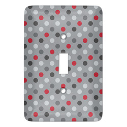 Red & Gray Polka Dots Light Switch Cover