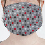 Red & Gray Polka Dots Face Mask Cover