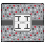 Red & Gray Polka Dots XL Gaming Mouse Pad - 18" x 16" (Personalized)