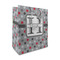 Red & Gray Polka Dots Medium Gift Bag - Front/Main