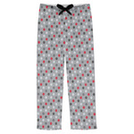 Red & Gray Polka Dots Mens Pajama Pants - L