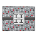 Red & Gray Polka Dots Microfiber Screen Cleaner (Personalized)