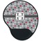 Red & Gray Polka Dots Mouse Pad with Wrist Support - Main