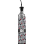 Red & Gray Polka Dots Oil Dispenser Bottle (Personalized)