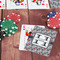 Red & Gray Polka Dots On Table with Poker Chips